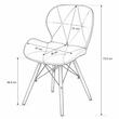 Scaun bucatarie/living, Artool, Torino, catifea galbena, picioare lemn natur, 48x52.5x74 cm