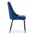 Scaun stil scandinav, Artool, Imola, catifea, metal, bleumarin, 48.5x61x93.5 cm