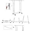 Suport mobil cu roti pentru haine, Songmics, reglabil, metal, argintiu, max 110 kg, 169x55x172 cm