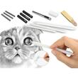 Set desenat/schite in creion, Verk Group, cu accesorii, grafit, carbune, 32 buc