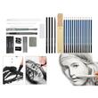 Set desenat/schite in creion, Verk Group, cu accesorii, grafit, carbune, 32 buc