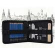 Set desenat/schite in creion, Verk Group, cu accesorii, grafit, carbune, 32 buc