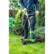 Motocoasa/Trimmer electric cu fir, pentru iarba, cu 2 roti, 550 W, Verto