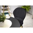 Scaun stil scandinav, Artool, Terni, catifea, metal, negru, 50x62x86 cm