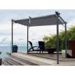 Pergola de gradina gri 2,95x3,95x2,3 m