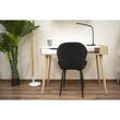 Scaun stil scandinav, Artool, Terni, catifea, metal, negru, 50x62x86 cm