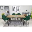 Scaun stil scandinav, Artool, Lugo, catifea, metal, verde si negru, 57.5x56.5x86.5 cm