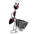 Decoratiune gradina metalica Furnica cu roaba 37x11x46cm