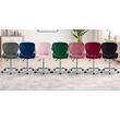 Scaun de birou, Artool, Avola, rotativ, catifea, roz inchis, 53.5x55x72.5-86.5 cm