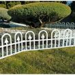 Gard de gradina decorativ, plastic alb, set 4 buc, 60x30.5 cm