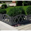 Gard de gradina decorativ, plastic negru, set 4 buc, 59.5x33 cm