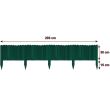 Gard de gradina decorativ din lemn, verde, 200x30 cm