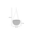 Set 4 ghivece de flori suspendat 26x16 cm, alb