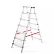 Scara aluminiu, Master, 2 tronsoane, 7 trepte, max 125 kg, 1.59 m