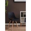 Scaun stil scandinav, PP, lemn, max 100 kg, negru, 45x55x78 cm, Lars