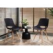 Scaun stil scandinav, PP, lemn, max 100 kg, negru, 45x55x78 cm, Lars