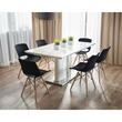 Scaun stil scandinav, PP, lemn, max 100 kg, negru, 45x55x78 cm, Lars