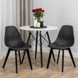 Set 4 scaune bucatarie/living, Artool, Kito, PP negru, picioare lemn negru, 46x54.5x80 cm