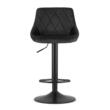 Set 2 scaune de bucatarie/bar, Artool, Kast, rotativ, catifea neagra, picior metal negru, 45.5x49x105 cm