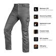 Pantaloni de lucru NEO Mix&Match canvas gri L/52 - pictograme caracteristici
