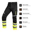 Pantaloni reflectorizanti Mix&Match Slim negru-galben M/50 NEO - pictograme caracteristici