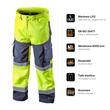 Pantaloni reflectorizanti softshell Visibility galben L/52 NEO - pictograme caracteristici