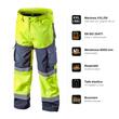 Pantaloni reflectorizanti softshell Visibility galben XXL/58 NEO - pictograme caracteristici