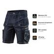 Pantaloni scurti de lucru NEO Denim L/52 - pictograme caracteristici