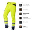 Pantaloni slim reflectorizanti Visibility galben XXL/56 NEO - pictograme caracteristici