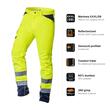 Pantaloni slim reflectorizanti Visibility galben XXXL/58 NEO - pictograme caracteristici