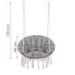 Hamac brazilian, tip scaun, Springos, cu perna, crem si gri, max 150 kg, 79x80x120 cm