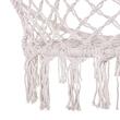 Hamac brazilian, tip scaun, Springos, cu perna, crem si gri, max 150 kg, 79x80x120 cm