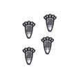 Lampa solara pentru gradina, Verk Group, model urme animal, AA, 1.2 V, set 4 buc, 9x12 cm