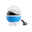 Lampa de noptiera cu proiector, pentru copii, cupola rotativa, Verk Group, albastra, incarcare USB/4xAAA, 11x14 cm