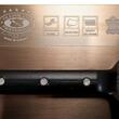 Gletiera inox, intarita, Premium Gold, 30.5x12 cm x 0.65 mm, maner piele Alcantara, Olejnik