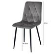 Set 4 scaune bucatarie/living, Artool, Libra, catifea roz deschis, picioare metal auriu, 45x54x86.5 cm