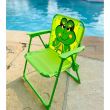 Set mobilier gradina/terasa pentru copii, pliabil, verde, model brosca, masa cu umbrela, 2 scaune, Melisenda