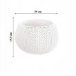 Ghiveci decorativ pentru flori, rotund, alb, 29x19.5 cm, Splofy Bowl