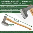 Topor, coada lemn, lama forjata, 1.8 kg, 19x90 cm, Sandblaster, Strend Pro