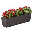 Jardiniera decorativa, Prosperplast, imitatie ratan, suport, maro, 49.2x17.2x17.4 cm