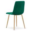 Set 4 scaune bucatarie/living, Artool, Kara, catifea verde, picioare metal natur, 44.5x50.5x87 cm