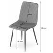 Scaun stil scandinav, Artool, Turin, catifea, metal, negru, 44.5x53x88.5 cm