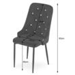 Set 4 scaune stil scandinav, Artool, Amore, catifea, metal, negru, 48x56x93 cm