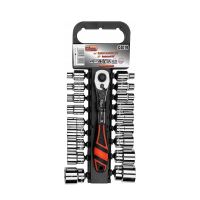 Set chei tubulare cu clichet, 1/2", otel Cr-V, 18 buc, 8-32 mm, Richmann Exclusive