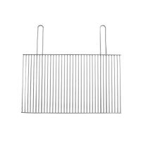 Grill, pentru gratar, dreptunghiular, cromat, metalic, 85x40 cm