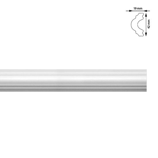 Plinta plastic, alba, 42x19 mm, 2 m