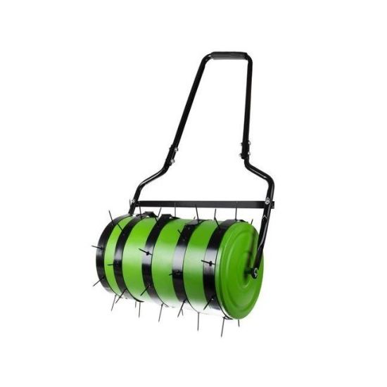 Aerator de gazon, tavalug, rotativ, 2 in 1, maner detasabil, 35 L, 60x107 cm, Isotrade 