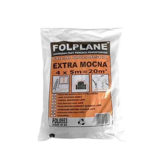 Folie pentru zugravit, LDPE, 4x5 m, 20 mp, 33 microni, Painter