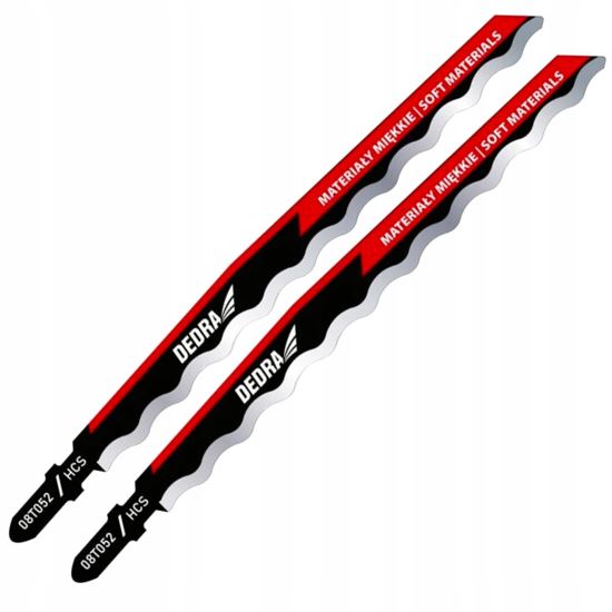 Panza, lama, fierastrau pendular, pentru piele, materiale textile groase, carton, HCS, set 2 buc, 150 mm, Dedra