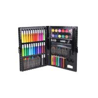 Set pictura si desen pentru copii, trusa plastic neagra, 86 piese, Isotrade 